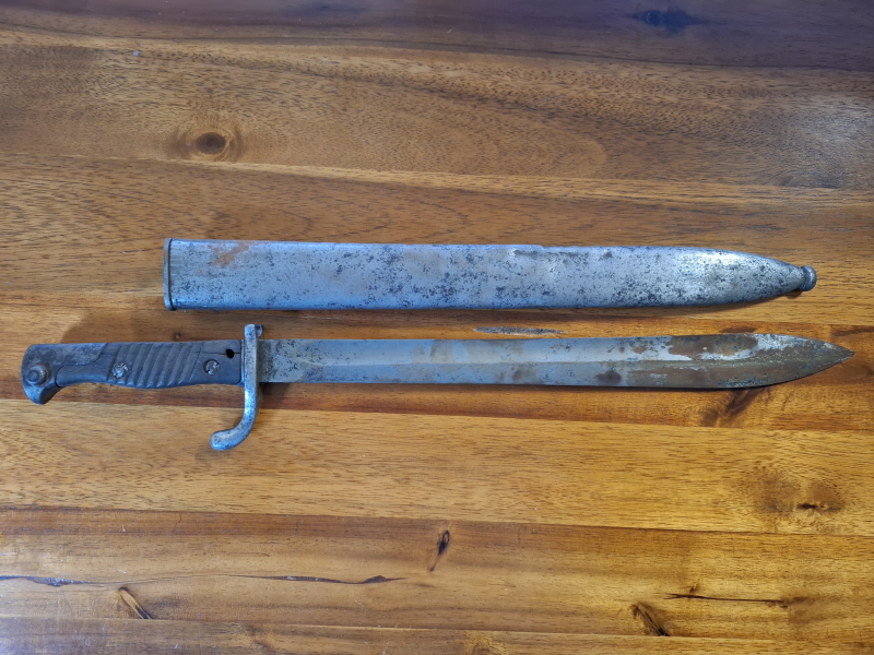 Seitengewehr S 98/05 a.A. – Seltene Amberg-Fertigung (Herder) 1915 – Dachbodenfund! – Bild 5