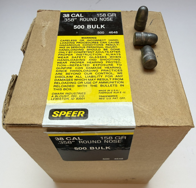 500St. SPEER .358 Round Nose Bleigeschosse 158gr. – Bild 1