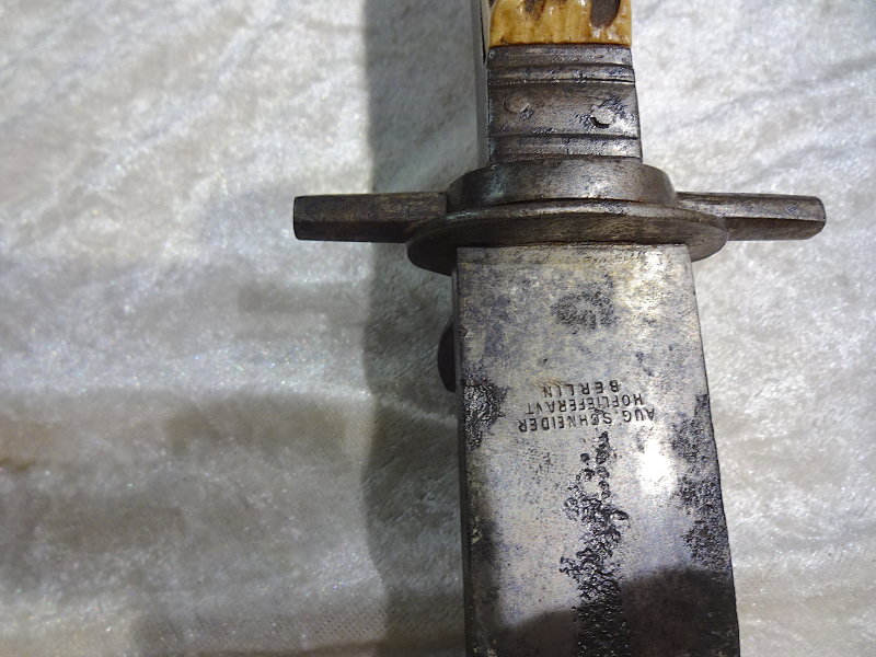 schwerer Hirschfänger um 1900, Hoflieferant Berlin – Bild 3