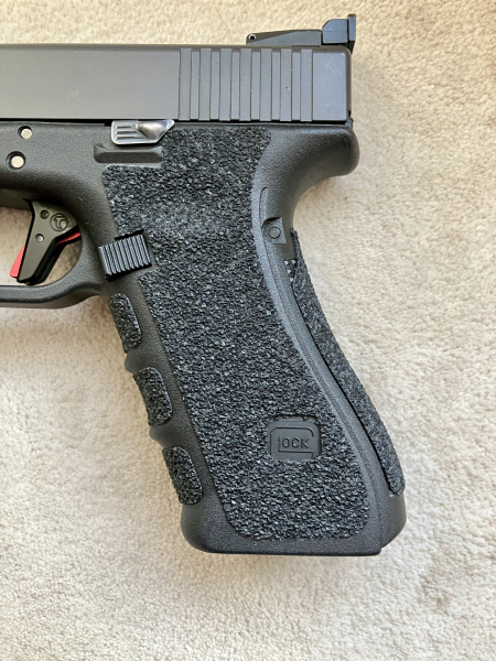 GLOCK Anti-Rutsch Sticker / Griff-Aufkleber / Griffschale Aufsatz gefertigt f. folg. Glock Modelle – Bild 1