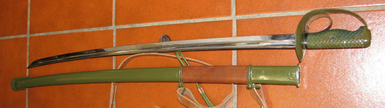 Samurei - Schwert mit Metall - Scheide und Leder - Gehänge – Bild 5