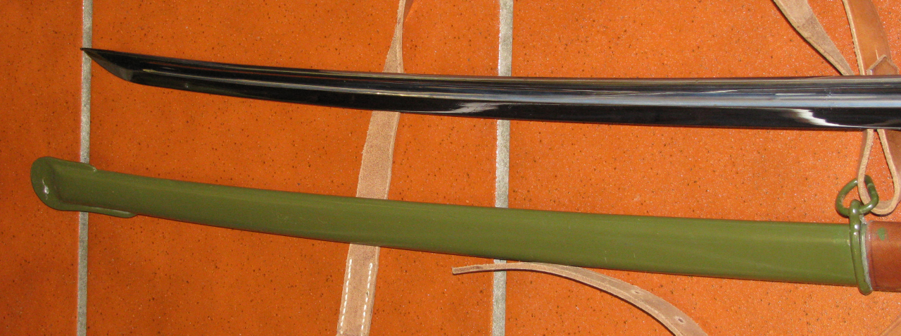 Samurei - Schwert mit Metall - Scheide und Leder - Gehänge – Bild 4