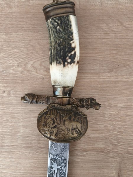 Hirschfänger mit Beimesser – Bild 4