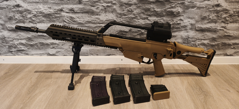 Heckler & Koch HK 243 S TAR (RAL8000) inkl. HKV, Zweibein & Zubehör – Bild 1