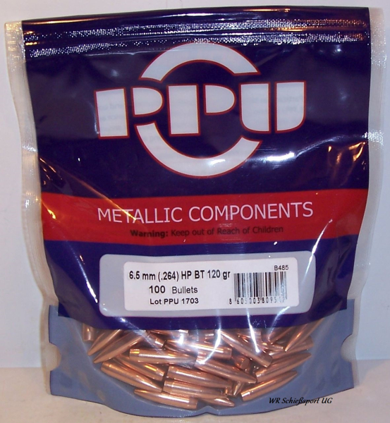 100 PRVI Geschosse 6,5mm(.264) - 120 - HPBT-Match - B-485 – Bild 1
