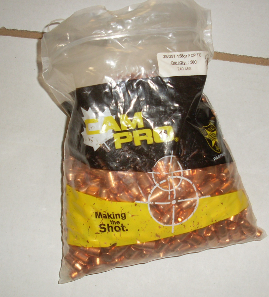 ca 6 kg geschosse 357 mag 158 gr VM Flachkopf – Bild 1