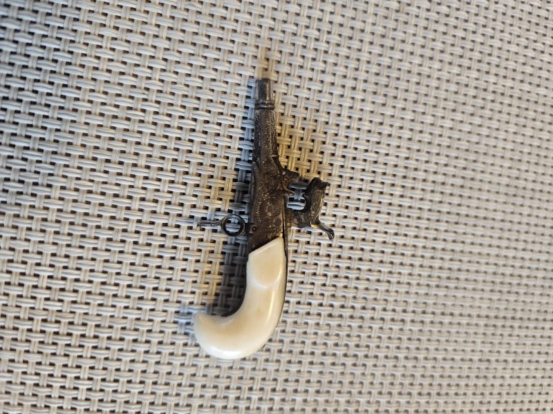 Antike Miniatur-Taschenpistole 19. Jhdt. (nur 4,5 cm!) – Bild 3