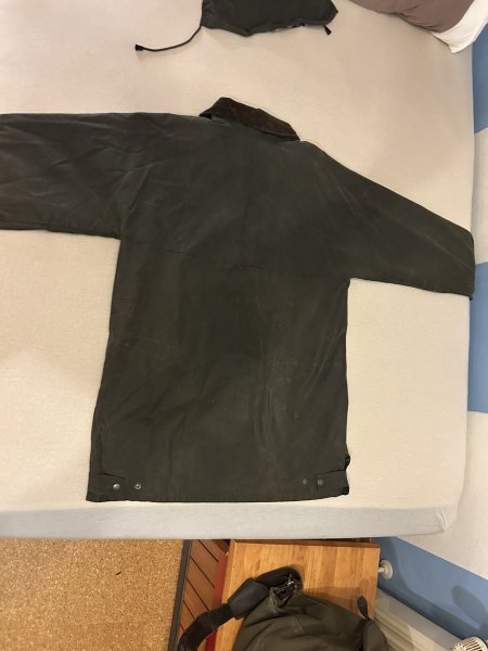 Wachsjacke Gr. S – gewachste Baumwolle – mit Kapuze – Bild 3