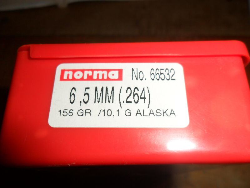 100 Stück Geschosse NORMA ALASKA .264 6,5 mm 10,1 g 156 grs – Bild 1