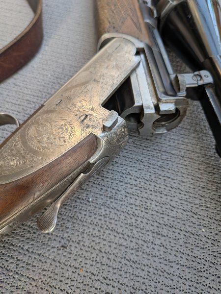 Hebsacker Doppelbockflinte mit Wechsellauf und Schmidt & Bendler 8x56 Objektiv – Bild 4