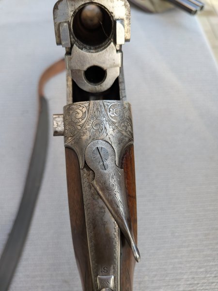 Hebsacker Doppelbockflinte mit Wechsellauf und Schmidt & Bendler 8x56 Objektiv – Bild 5