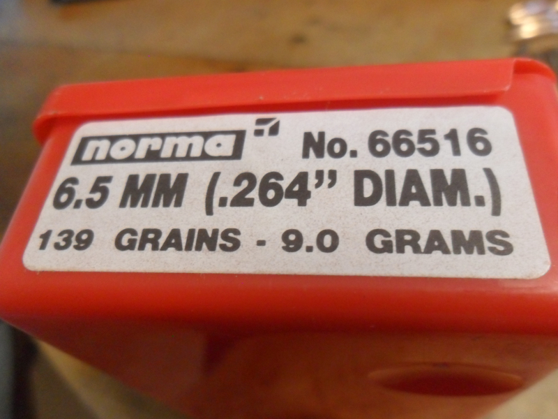 100 Stück Geschosse NORMA Vollmantel .264 6,5 mm 9,0 g 139 grs 66516 – Bild 1