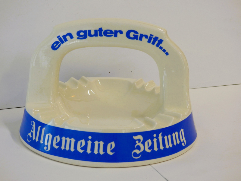 Grosser Stammtisch Aschenbecher Allgemeine Zeitung, 60er, unbenutzt – Bild 2
