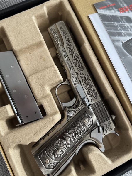 Wei-ETech M1911 Etched Version Mehico Druglord Vollmetall GBB 6mm – Bild 2