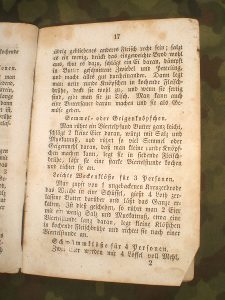 Antiquarisches Buch: kleines Kochbuch aus dem Jahre 1845 – Bild 3