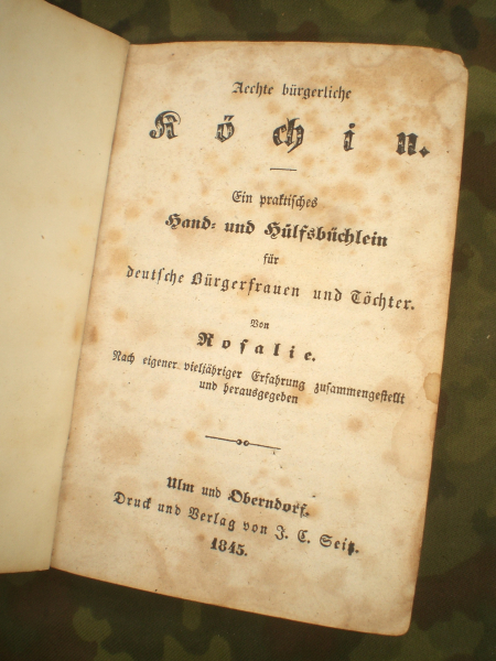 Antiquarisches Buch: kleines Kochbuch aus dem Jahre 1845 – Bild 2
