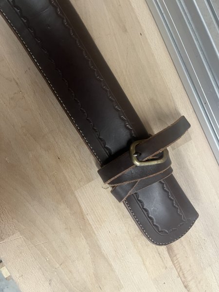 Saddle scabbard echt Leder Gewehr Tasche western – Bild 3