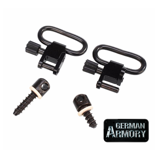 2X DIY Riemenbügelösen inkl. Riemenbügeln komplett Riemenbügelschrauben schwarz – Bild 1