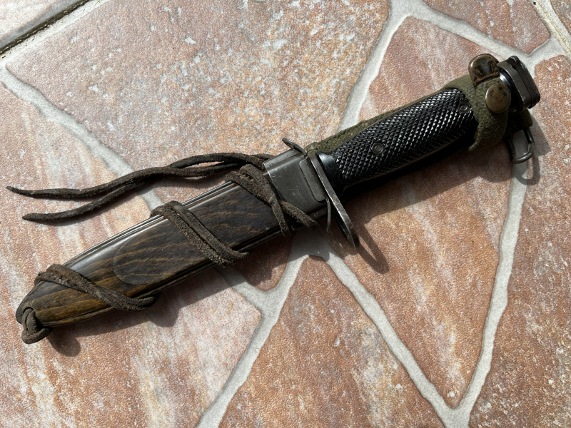 US M7 Bajonett Bayonet Colt od Solingen mit Scheide M8A1 Holz Stanag Nato M16A1 M4A1 AR15 Eickhorn – Bild 1