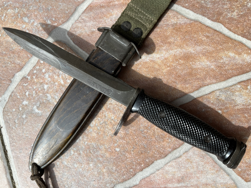 US M7 Bajonett Bayonet Colt od Solingen mit Scheide M8A1 Holz Stanag Nato M16A1 M4A1 AR15 Eickhorn – Bild 2