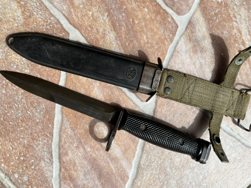 US M7 Bajonett Bayonet Colt od Solingen mit Scheide M8A1 FN Stanag Nato M16A1 M4A1 AR15 Eickhorn – Bild 2