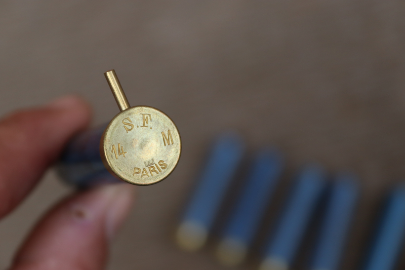 14mm Lefaucheaux Stiftfeuer Hülsen Gevelot Schrotmunition – Bild 2