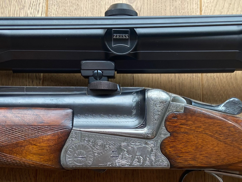 Ferlacher Bockbüchsflinte – Koschat, Ferlach – 8x57 JRS / 16/70 – mit Zeiss Diavari-ZM 2,5-10×48 – Bild 4