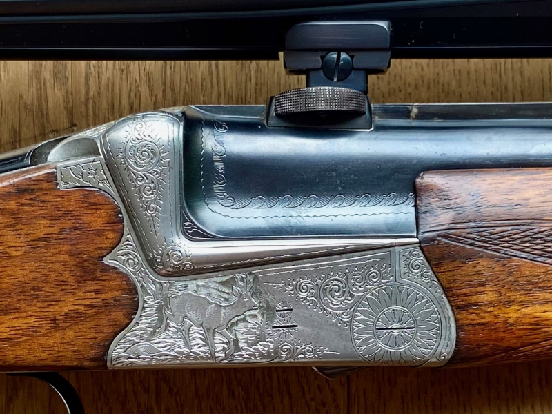 Ferlacher Bockbüchsflinte – Koschat, Ferlach – 8x57 JRS / 16/70 – mit Zeiss Diavari-ZM 2,5-10×48 – Bild 2