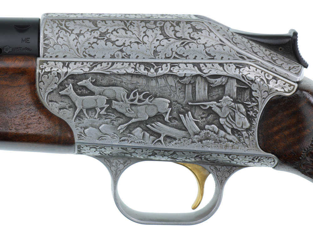 Blaser R93 Exklusiv mit Handgravur und Schuppenfischhaut Kal. 6,5x68 mit Schalldämpfer - Gewinde ! – Bild 1