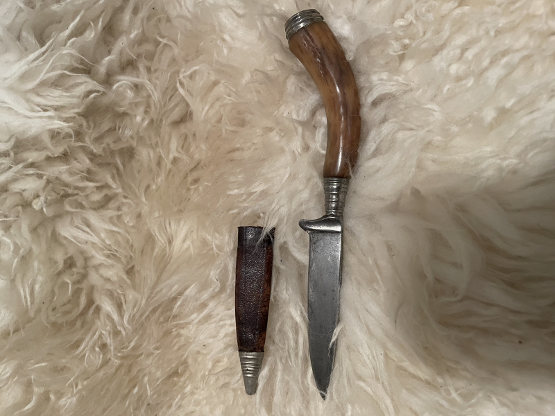 Jagdmesser mit Horngriff aus Solingen – Bild 2