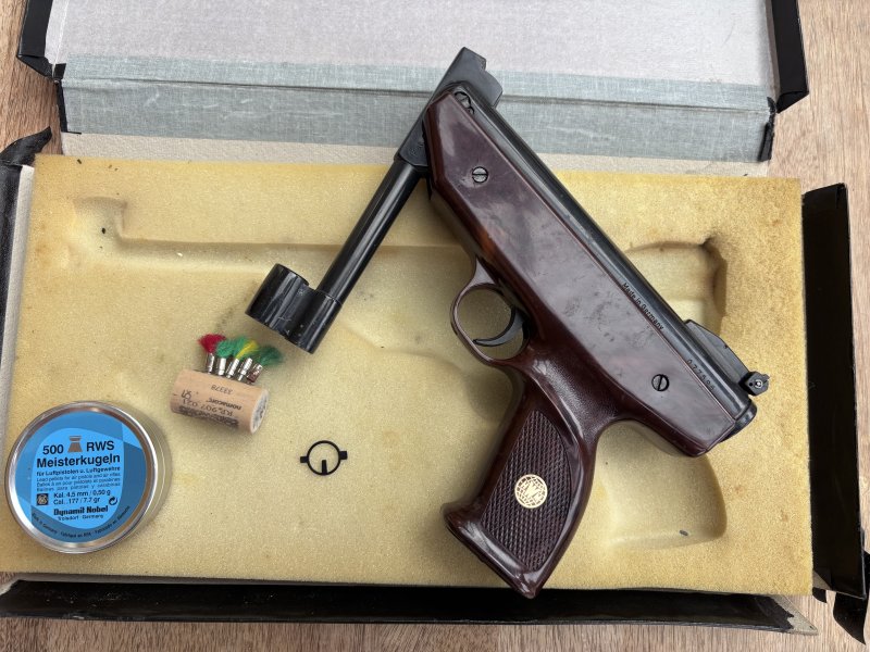 Weihrauch HW 70 Luftpistole 4,5 mm - ältere Ausführung-OVP-F-Zeichen – Bild 3