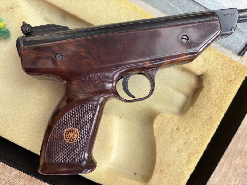 Weihrauch HW 70 Luftpistole 4,5 mm - ältere Ausführung-OVP-F-Zeichen – Bild 4