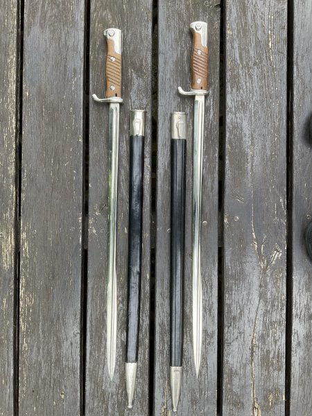 Seitengewehr 98 lang BESTZUSTAND mit makelloser Lederscheide – Bild 2