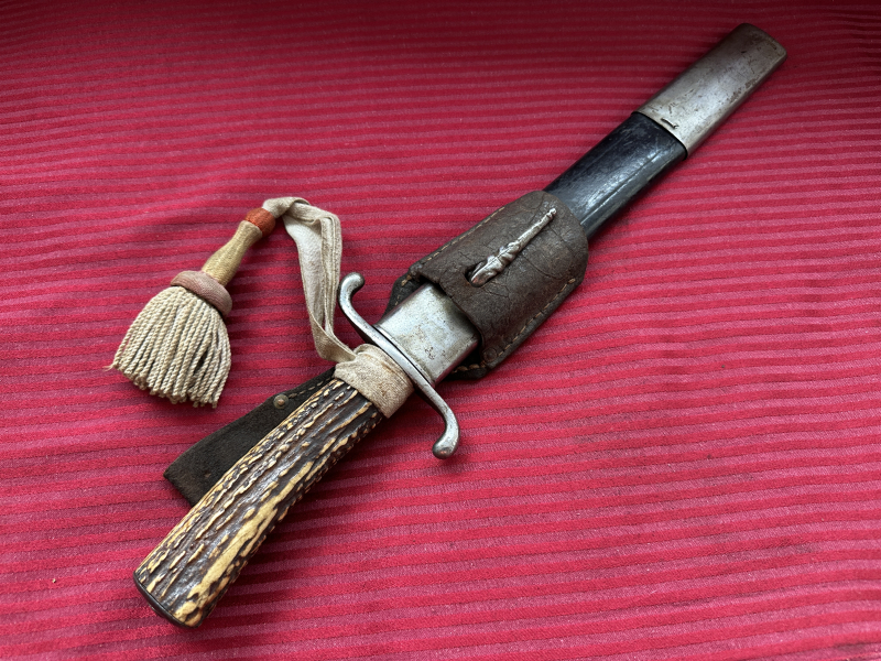 +++Deutscher Hirschfänger um 1900-komplett sehr selten so aus Sammlung mit Hirschhorngriff! – Bild 6
