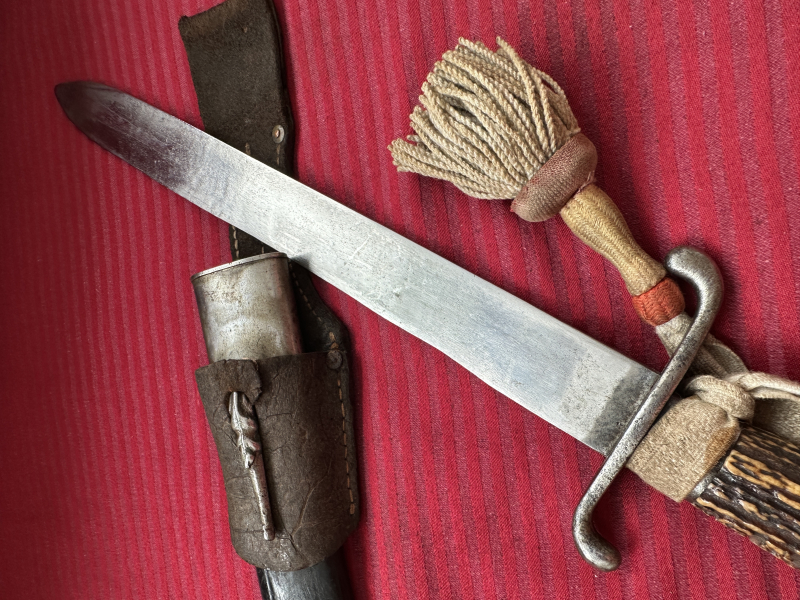 +++Deutscher Hirschfänger um 1900-komplett sehr selten so aus Sammlung mit Hirschhorngriff! – Bild 5