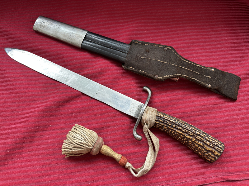 +++Deutscher Hirschfänger um 1900-komplett sehr selten so aus Sammlung mit Hirschhorngriff! – Bild 2