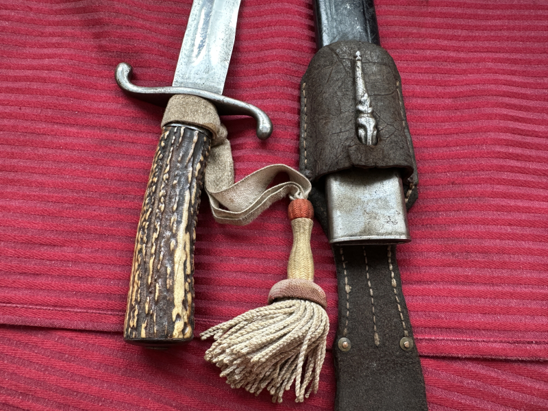 +++Deutscher Hirschfänger um 1900-komplett sehr selten so aus Sammlung mit Hirschhorngriff! – Bild 3