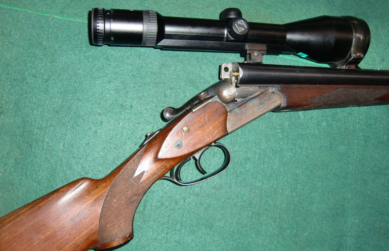 Suhler Drilling aus 1.Hand eingeschossen mit Zeiss Diavari 3-12x56Leucht +ESL .22Hornet – Bild 4