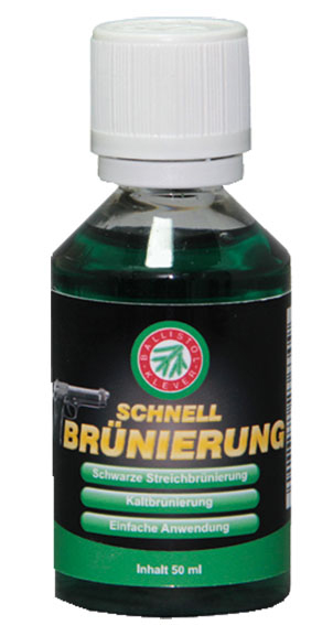 Ballistol Schnellbrünierung 50ml #23630 > für alle Waffenstähle bis zu 3% Chromgehalt; tiefschwarz – Bild 1