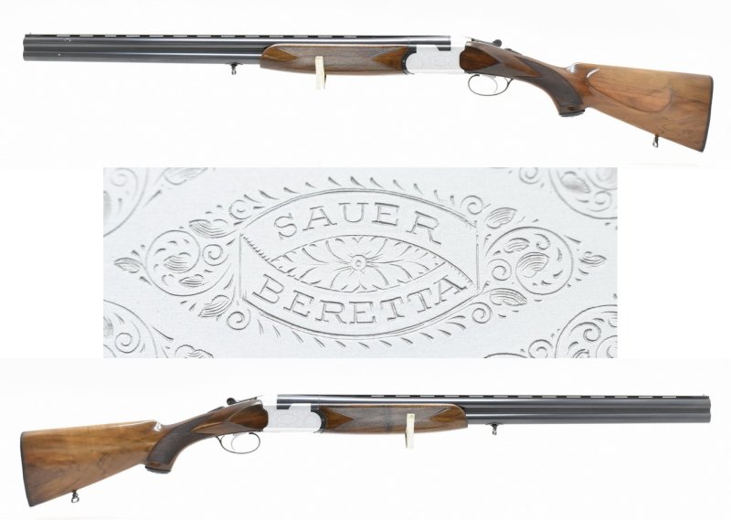 SAUER - BERETTA Bockflinte Modell S 56 E im Kaliber 12/70 mit Einabzug, Ejektor und 1/2 - 1/1 Choke – Bild 1