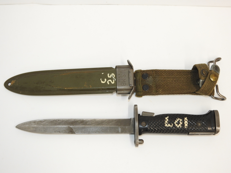 Original US BAJONETT M5 mit Scheide M8 ab 1944 für M1 Garand-Gewehr – Bild 1