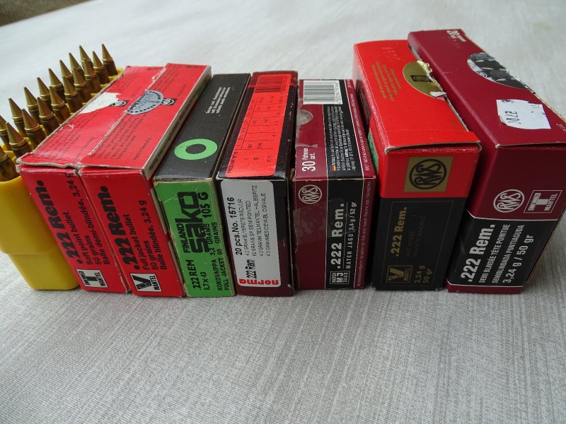 .222 rem Munition Konvolut 123 Stück – Bild 1