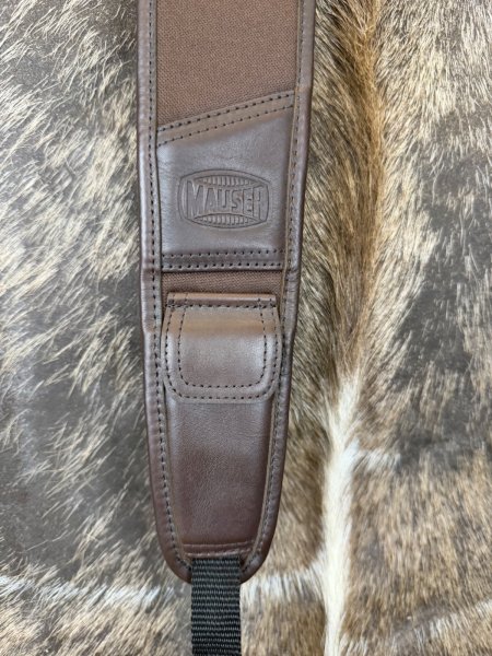 Gewehrriemen Mauser Deluxe Leder/Neopren braun NEU von WAFFEN FLÜHR ANSBACH – Bild 5