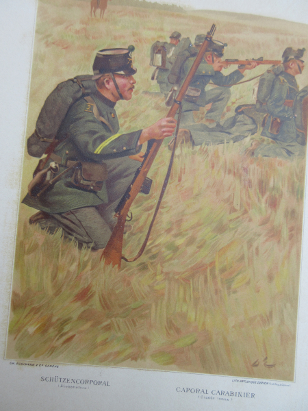 34 Blatt Originallithographien : Uniformen der Schweizer Armee von 1894 – Bild 3
