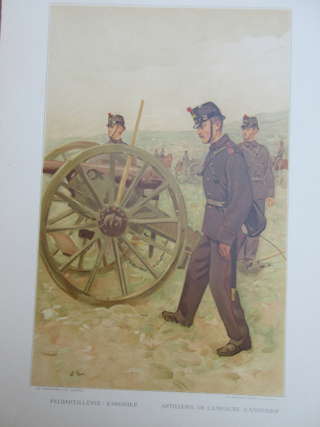 34 Blatt Originallithographien : Uniformen der Schweizer Armee von 1894 – Bild 4
