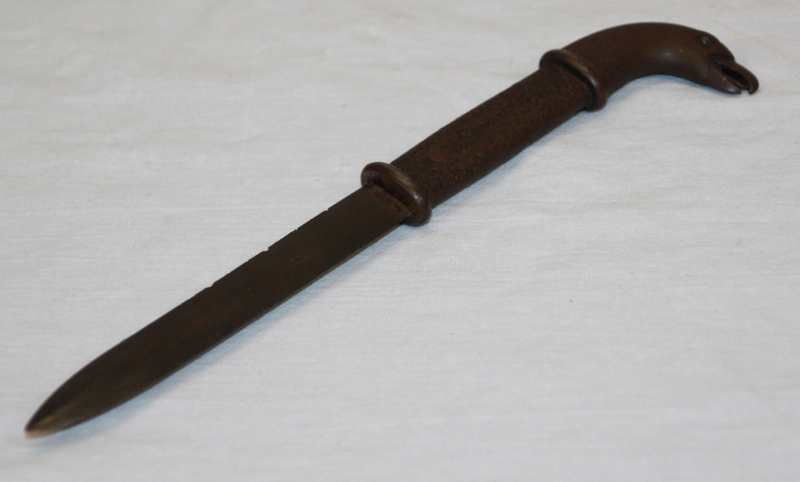 1. W.K. Schützengrabenkunst "Trench Art" Papiermesser – Bild 2