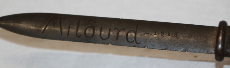 1. W.K. Schützengrabenkunst "Trench Art" Papiermesser – Bild 5