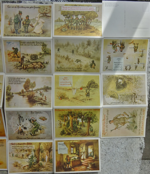 Posten uralte hübsche Postkarten m.Jagdmotiven – Bild 3