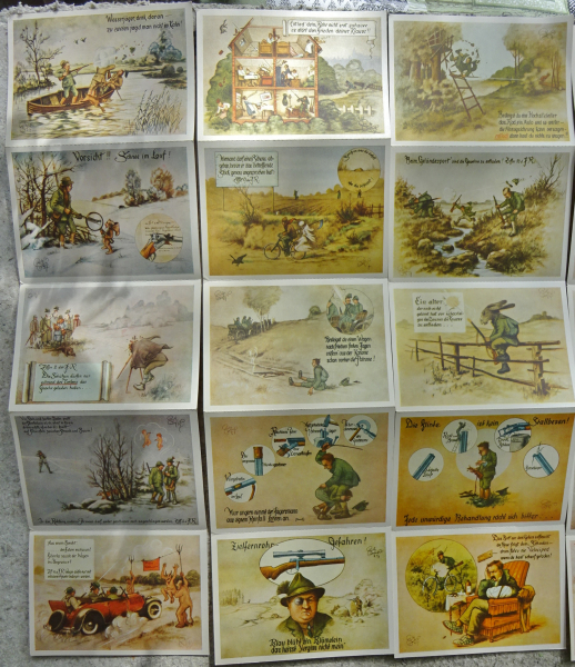 Posten uralte hübsche Postkarten m.Jagdmotiven – Bild 2