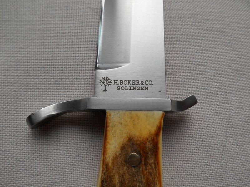 Grabendolch H. Böker & Co Solingen 6688 Hirschhorn Griff – Bild 2
